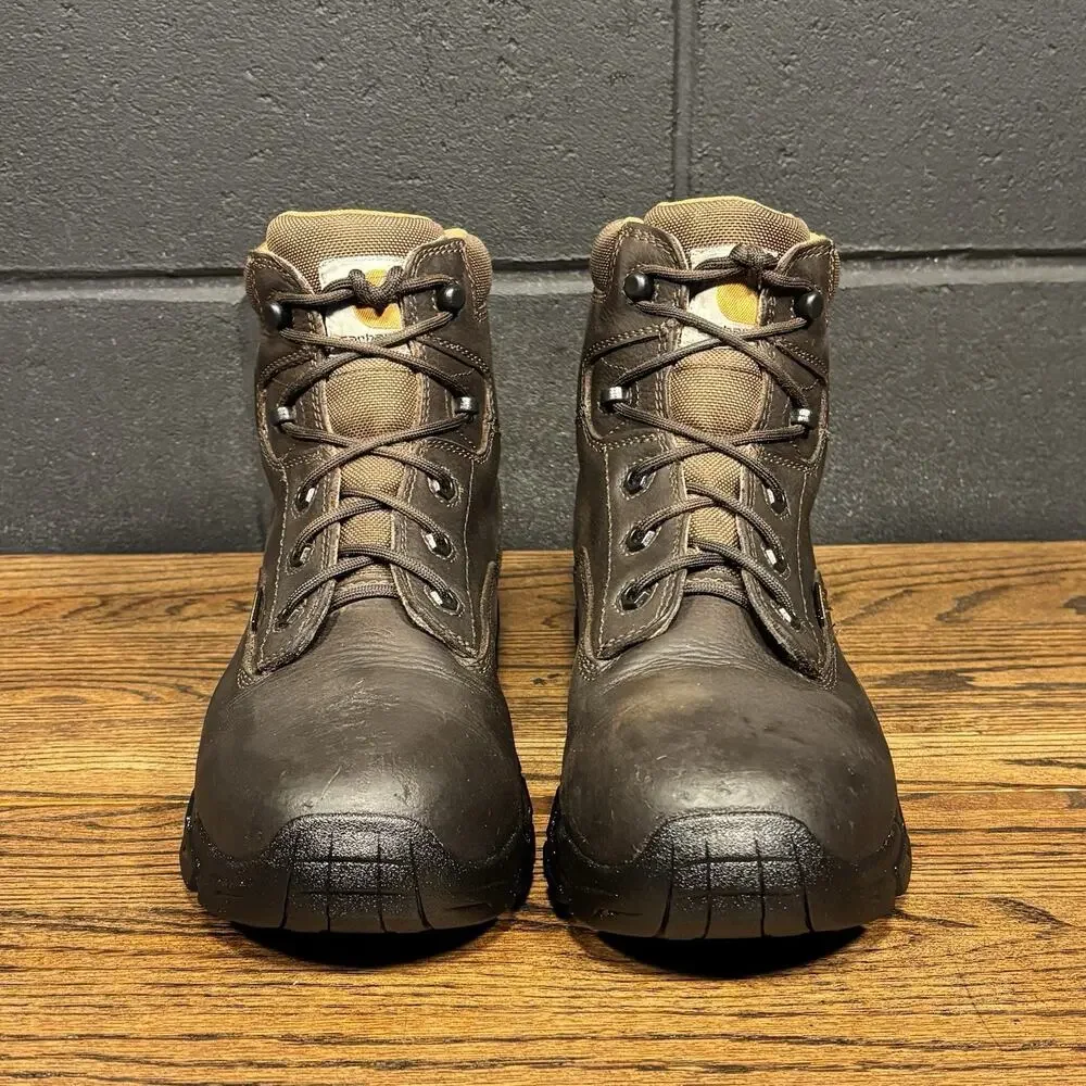 Carhartt CH347 Brown Leather Hiking Work Boots Waterproof Men’s 10